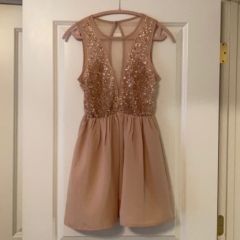 Blush cocktail dress